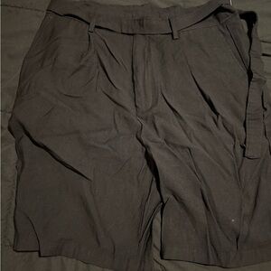 Zara Men's Charcoal Flat Front Shorts